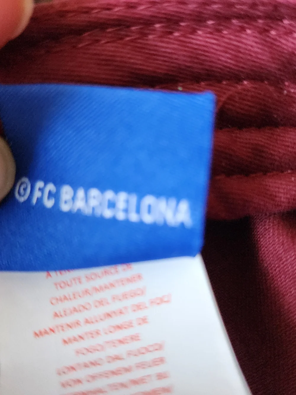 Maroon Embroidered Crest FC Barcelona Soccer Snapback Hat